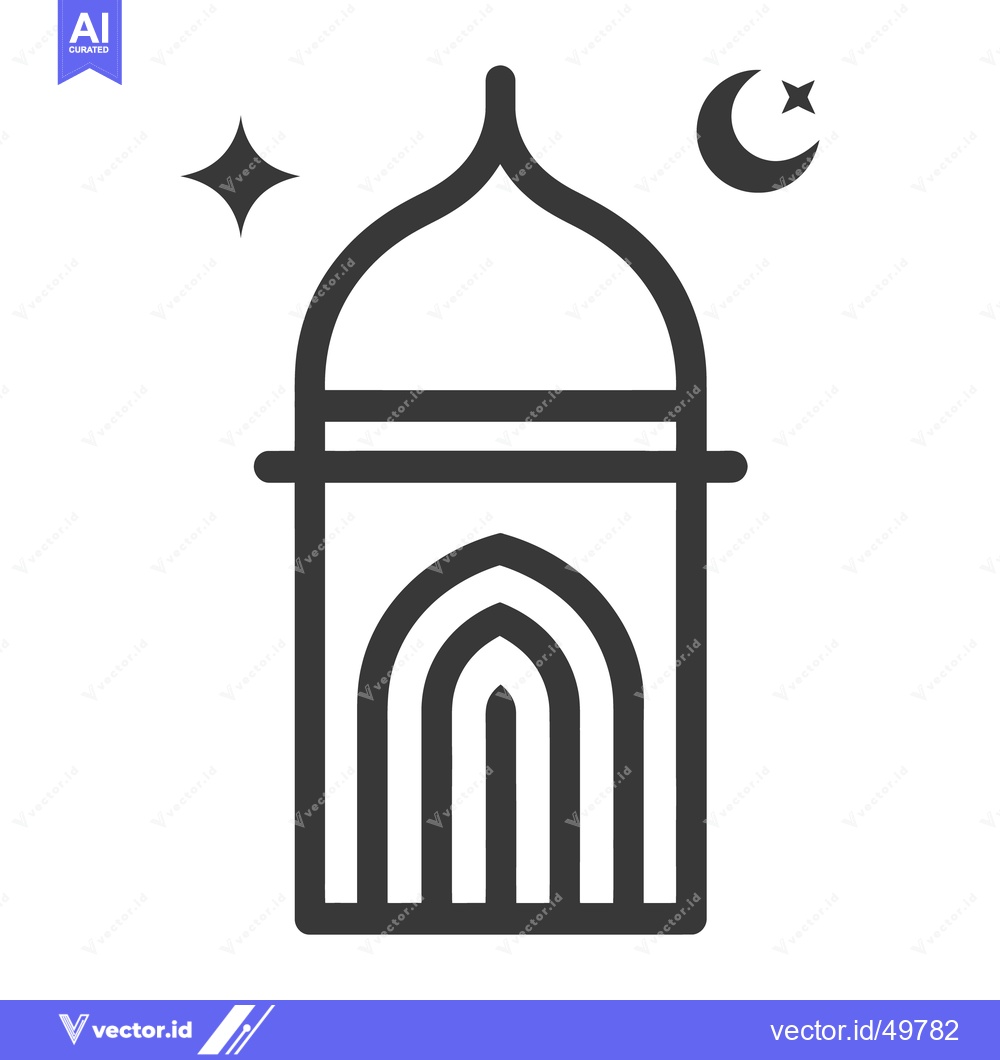Premium Vector of A simplified black and white illustration of a religious building