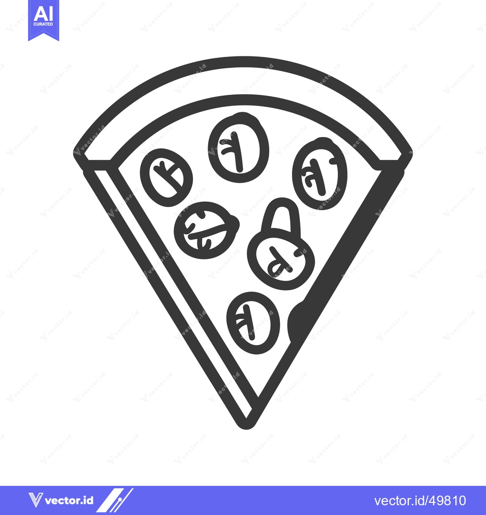Premium Vector dari A single slice of pizza topped with various round vegetables