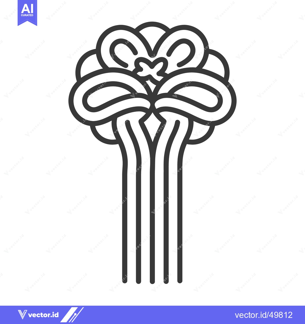 Premium Vector of A stylized symmetrical illustration of a flower or plant design