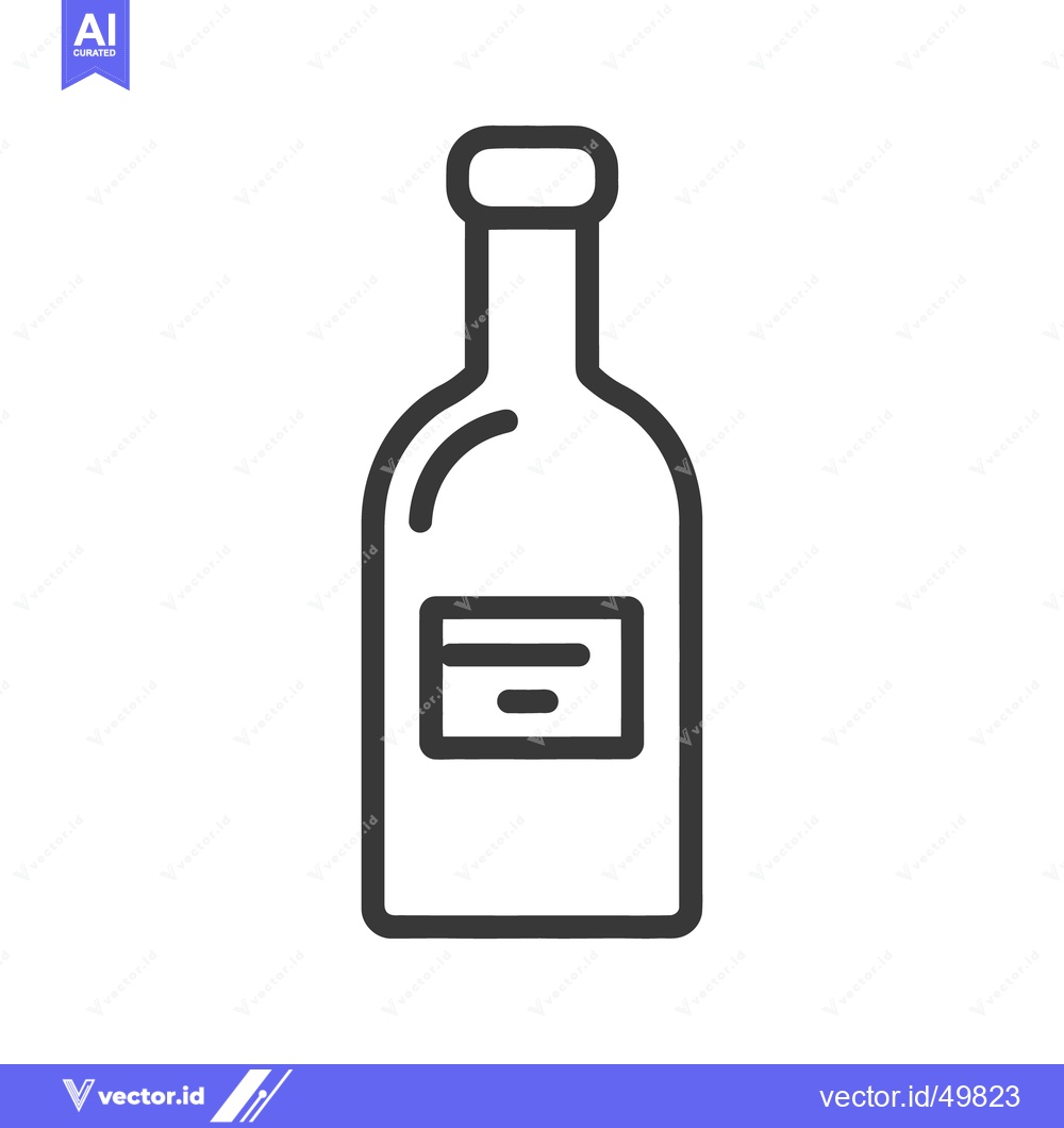 Premium Vector of A simple and elegant line drawing of a bottle shaped container