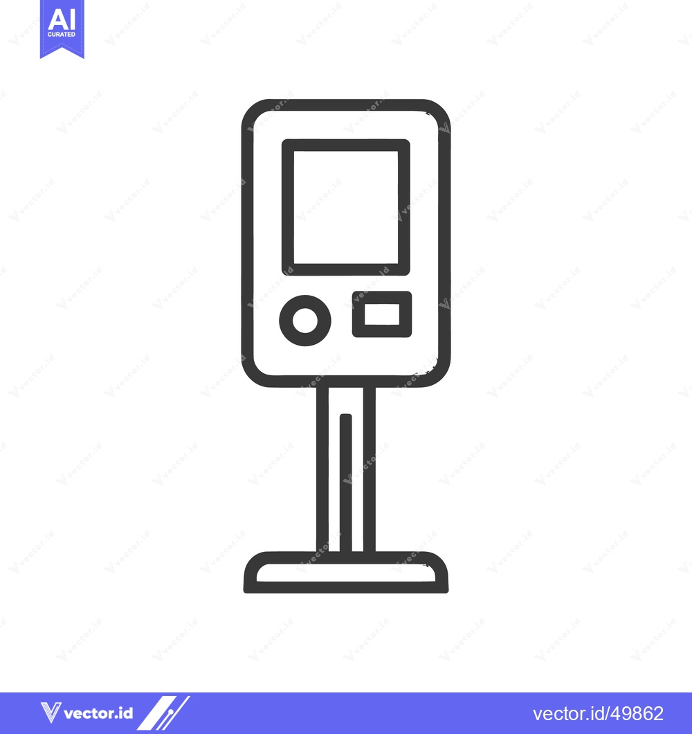 Premium Vector dari Isolated Kiosk Icon: Modern, Minimalist Design with Clean Lines and Si