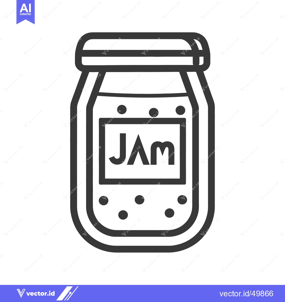 Premium Vector of A jar of jam icon depicting the fruit preserve product