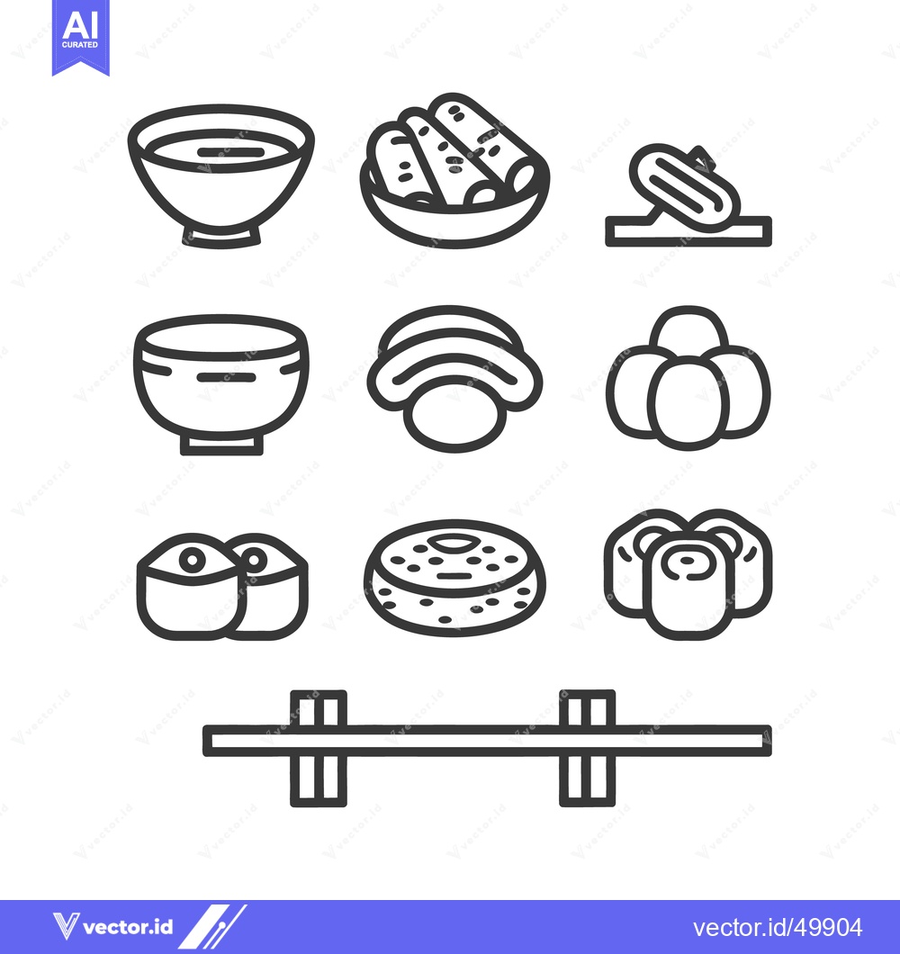 Premium Vector of Several Different Icons Representing Various Types Of Foods