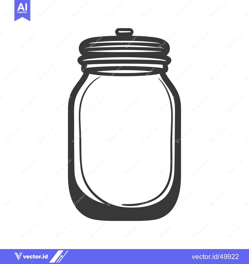 Premium Vector of A simple illustrated jar with a screw on top