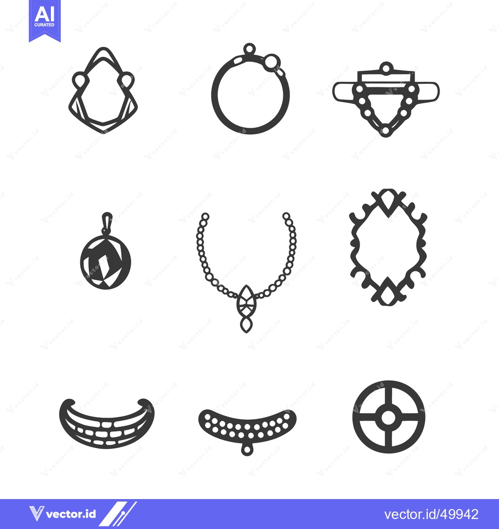 Premium Vector dari Various minimalist illustrations of jewelry and accessories designs