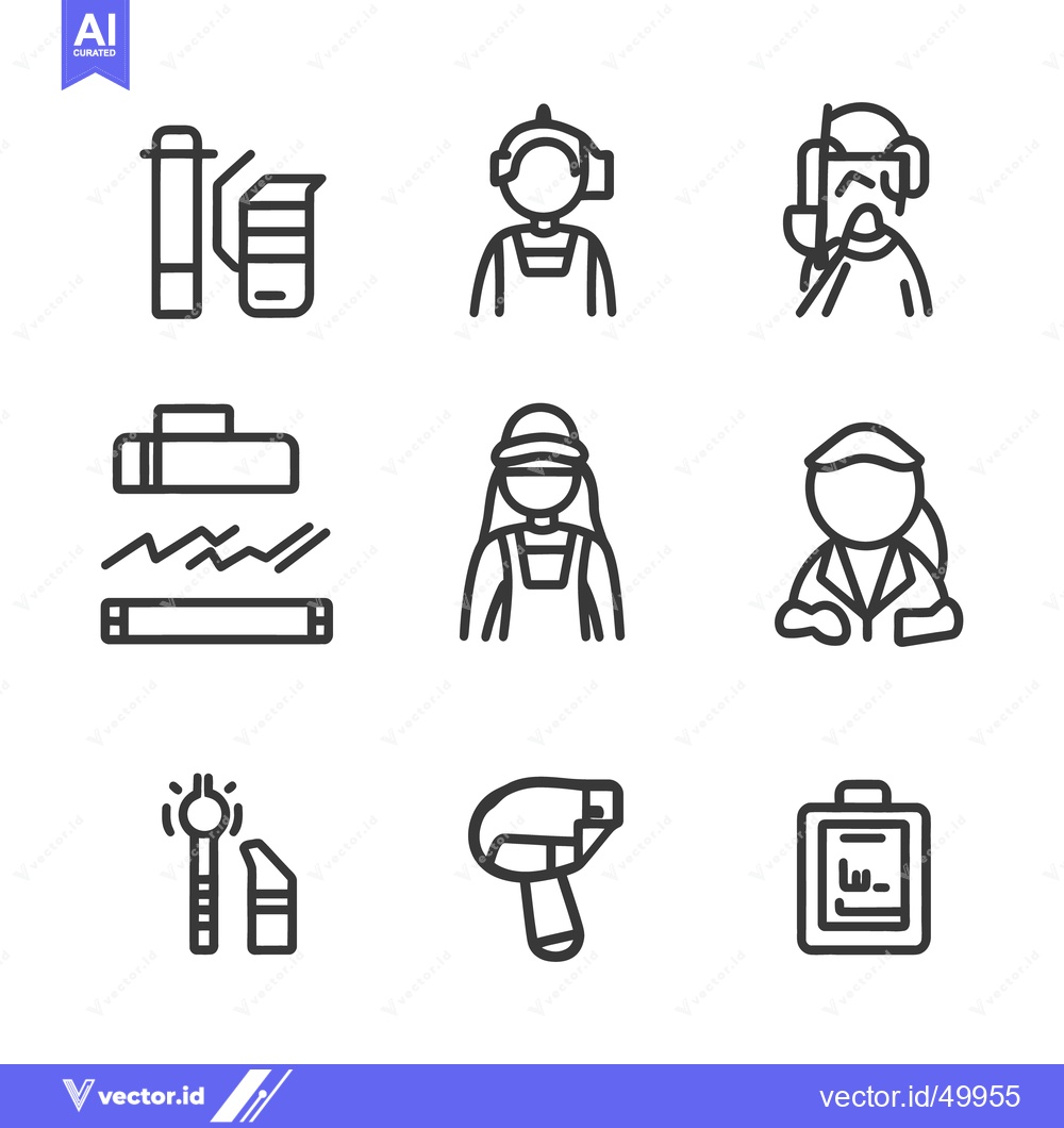 Premium Vector dari Icons Representing Various Professions And Associated Tools And Equipm