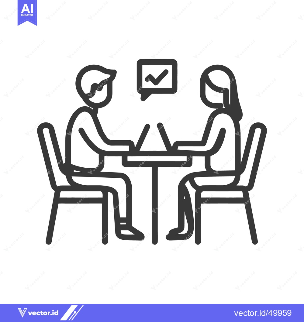 Premium Vector of Two individuals are working together at a table with laptops