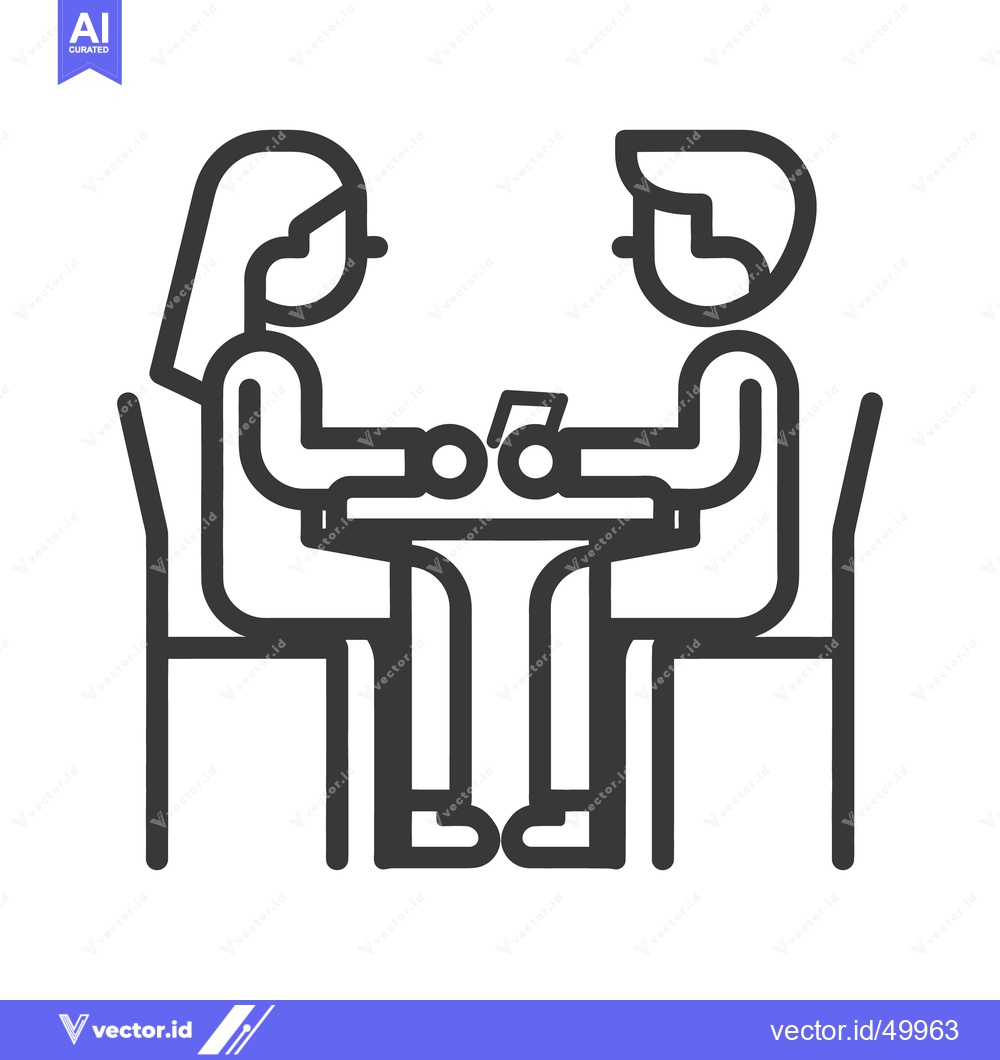 Premium Vector dari Two people sitting at a table together sharing a moment