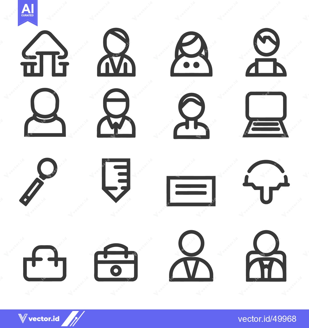 Premium Vector dari Vector illustrations depicting various human figures and work related