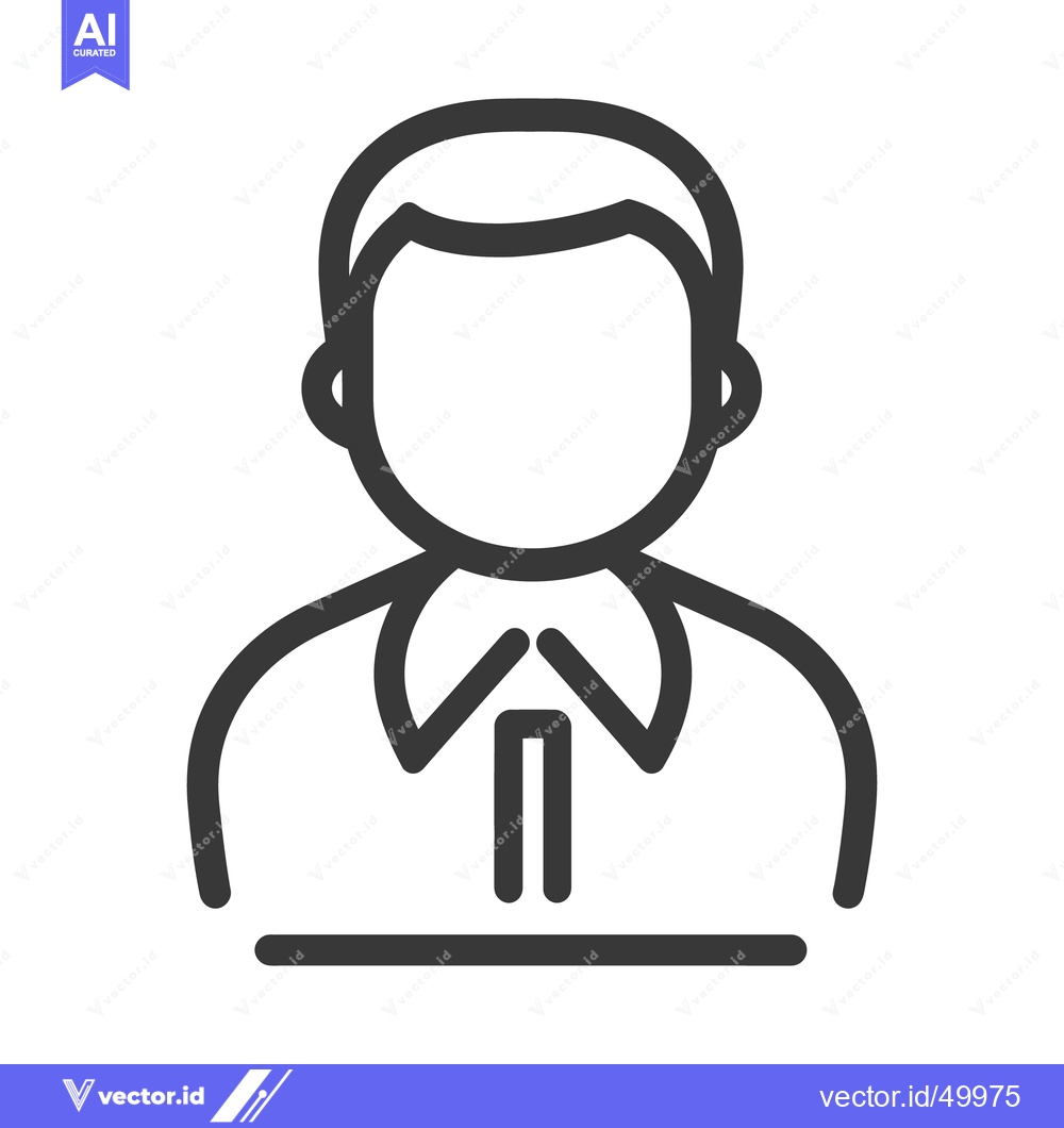 Premium Vector dari An illustrated outline of a person in simple black lines