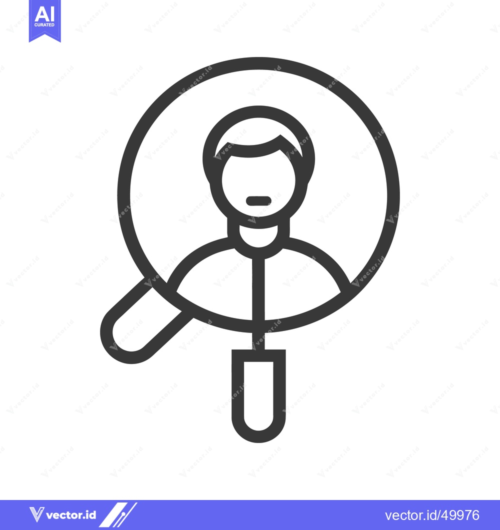 Premium Vector dari An illustration showing a person found within a magnifying glass