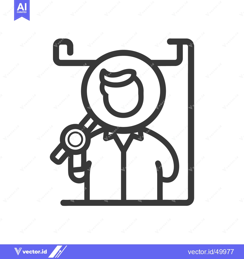 Premium Vector dari Illustration of a person being examined through a magnifier lens