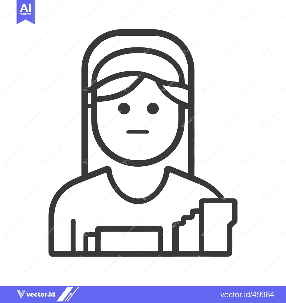 Premium Vector dari A stylized illustration depicting a woman holding a snack item