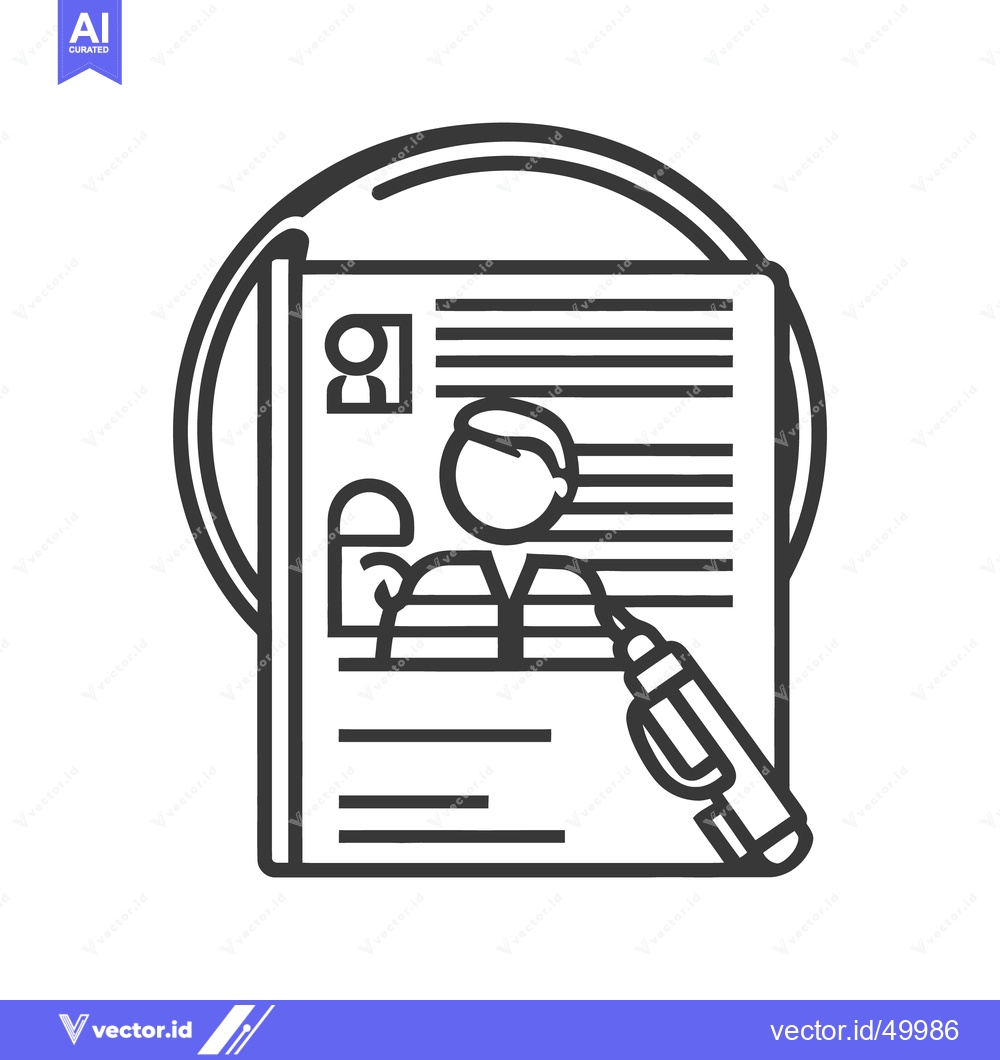 Premium Vector dari An illustration featuring a document and pen depicting hiring and care