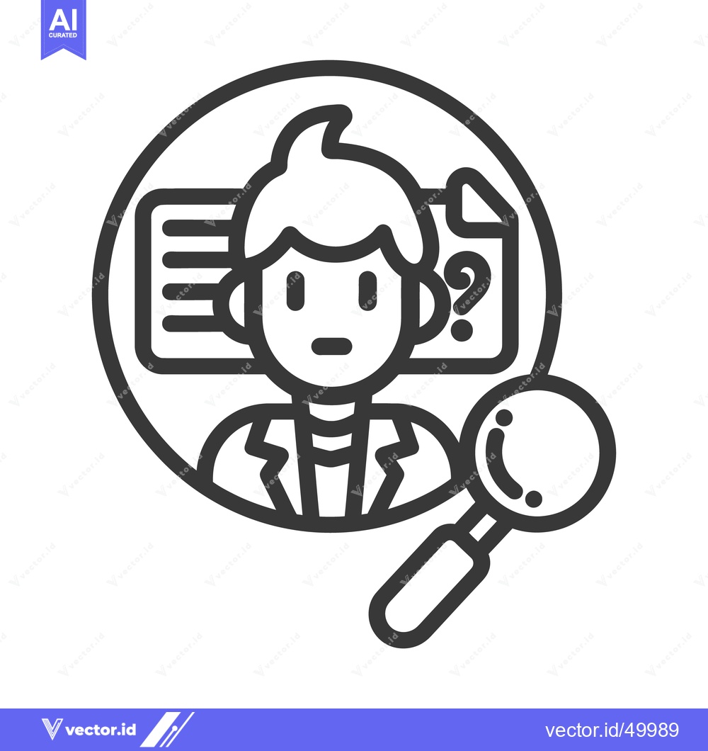 Premium Vector dari An illustration depicts person observing documents with magnification