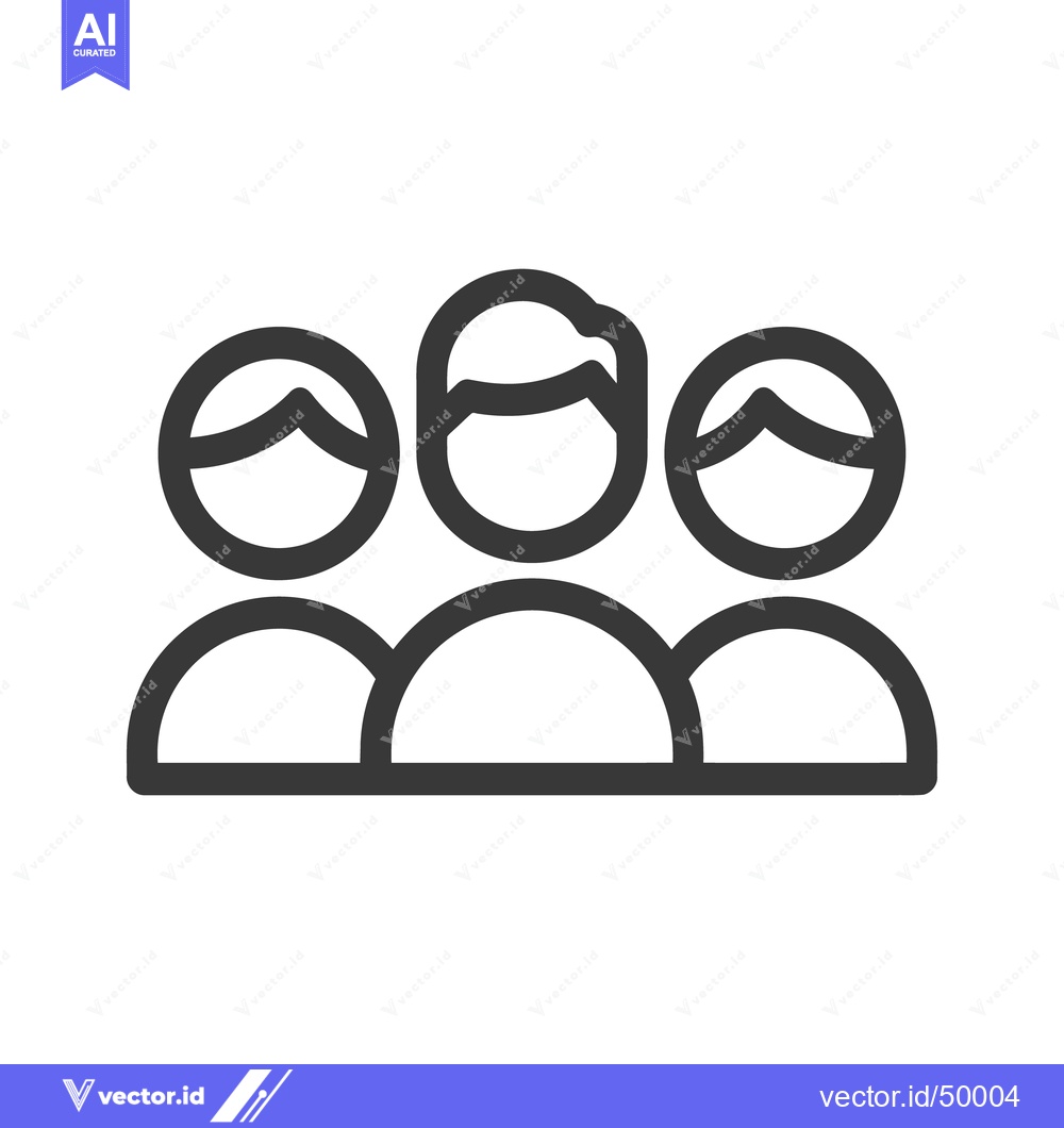 Premium Vector dari Three stylized figures representing a small group of people