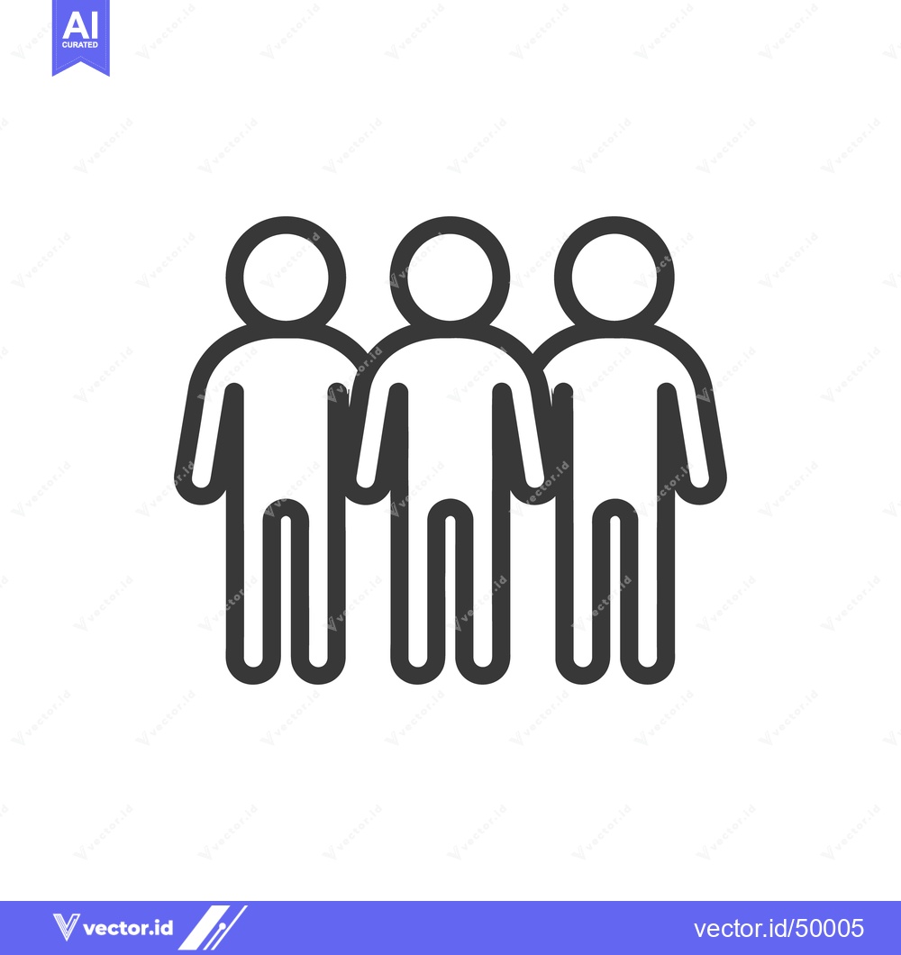 Premium Vector of A graphic depicting three simple stick figure human individuals