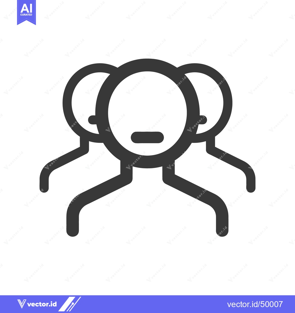 Premium Vector dari Three stylized figures representing a group of people together