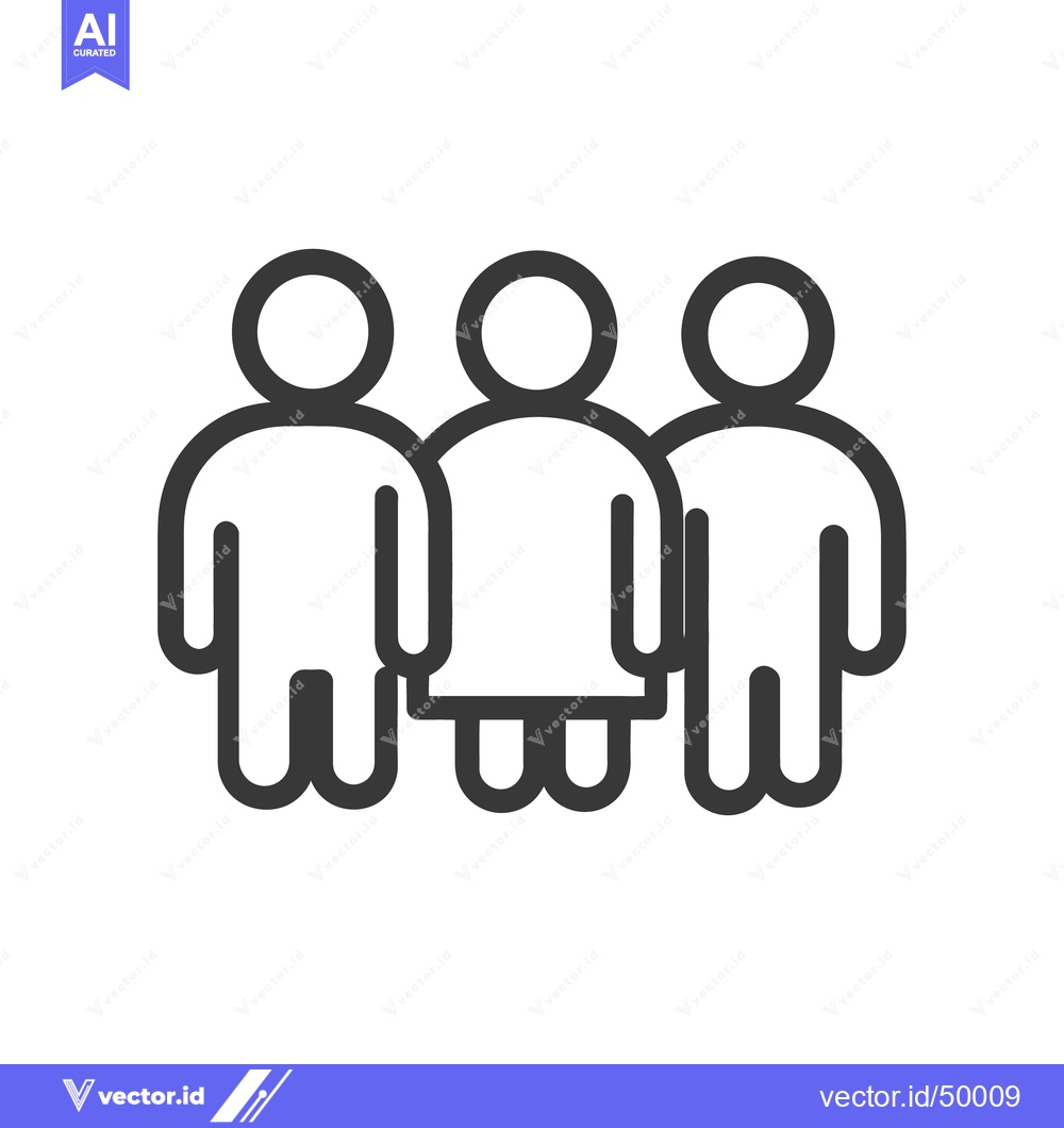 Premium Vector of Three stylized human figures are standing side by side closely togethe