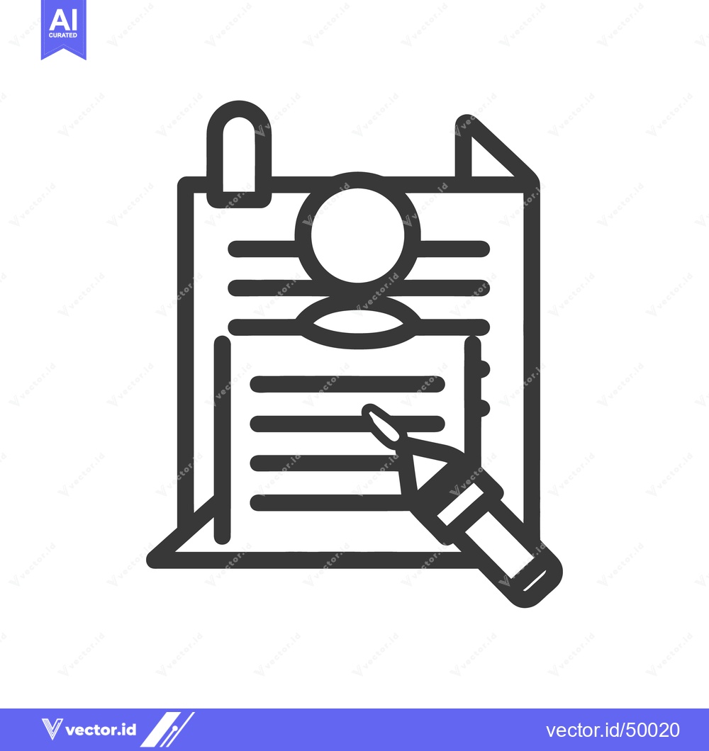 Premium Vector dari A document and pen represent writing and editing on paper