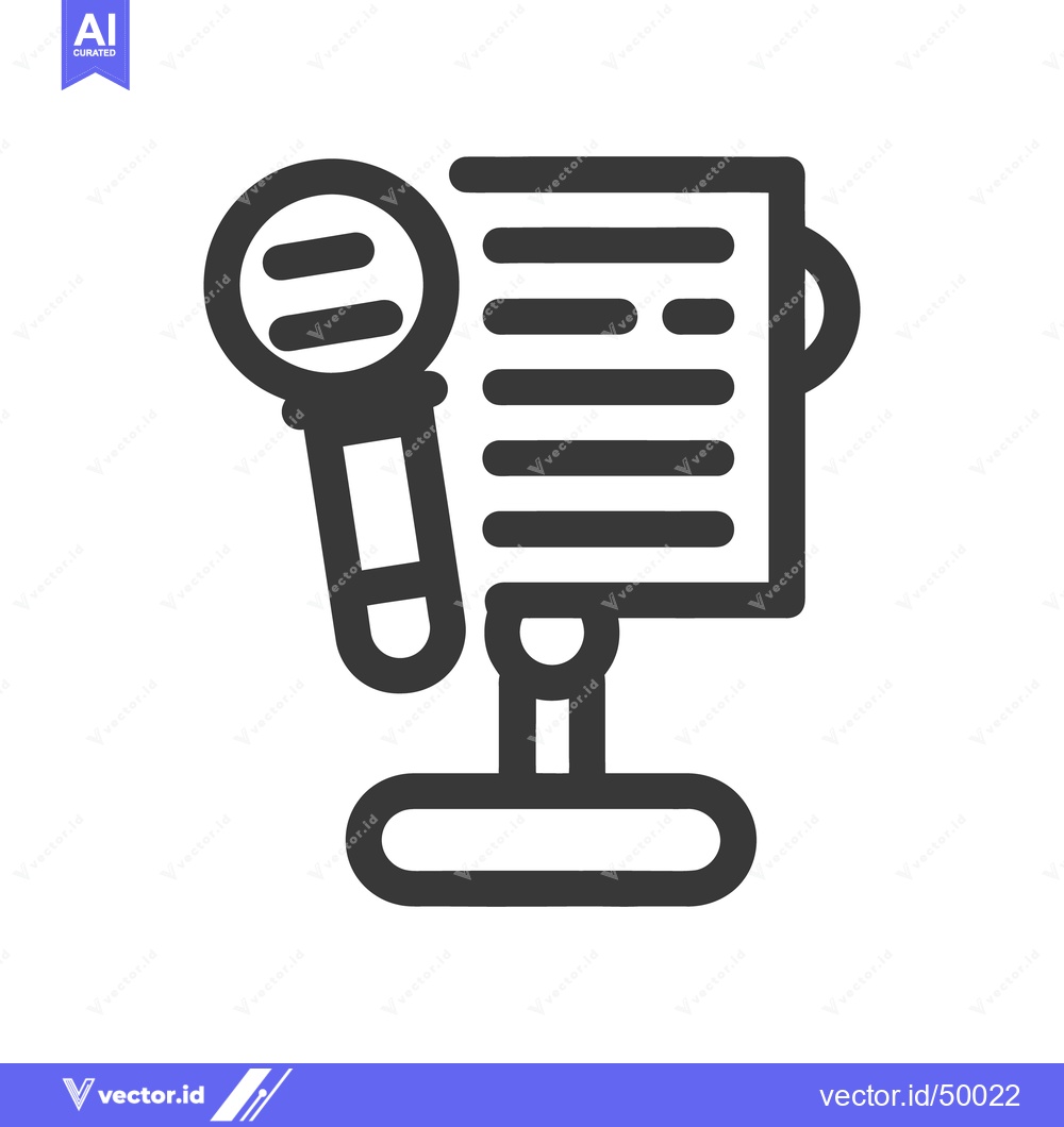 Premium Vector dari Black and white illustration depicting a microphone and speech notes