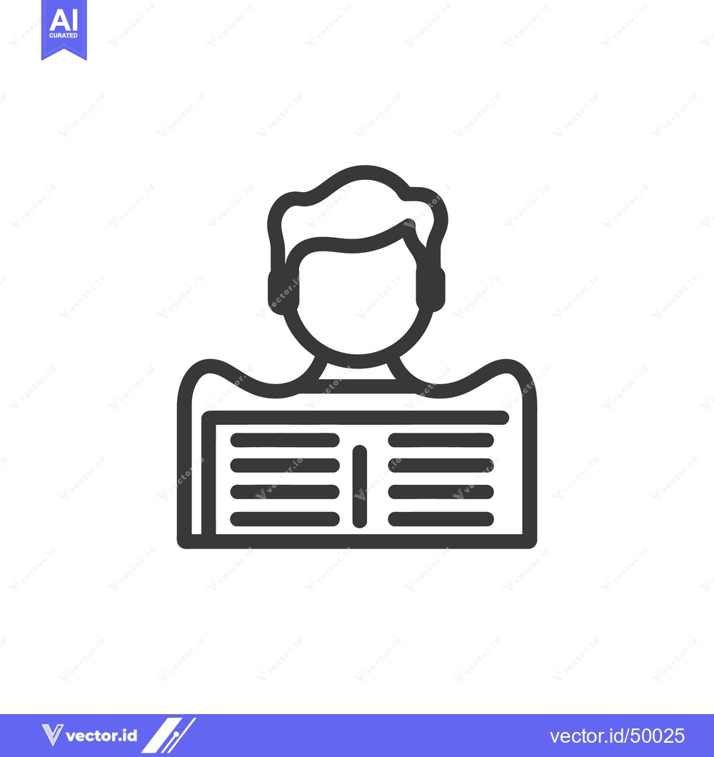 Premium Vector of Simple line drawing of a person reading a book