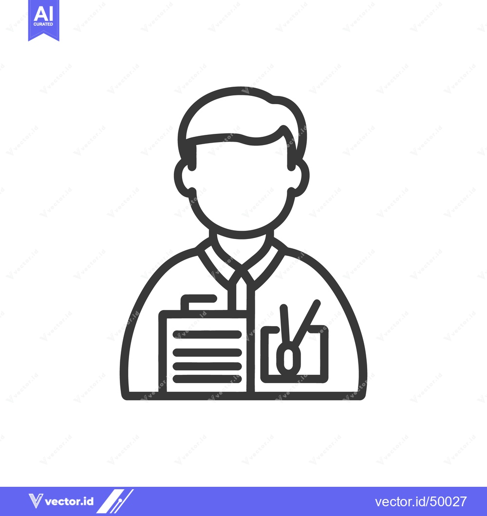 Premium Vector dari Simple outline illustration of a man wearing a shirt