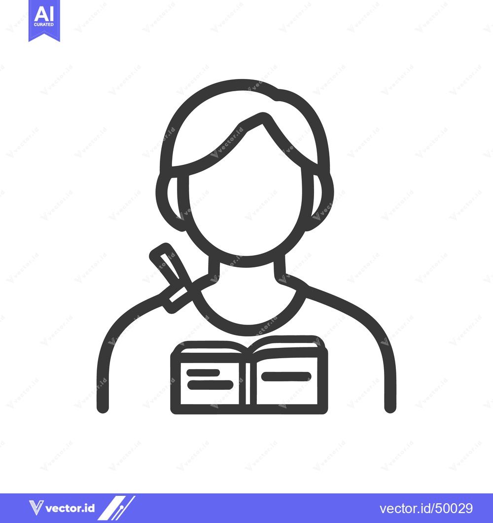 Premium Vector dari A person holding a pen is reading from an open book