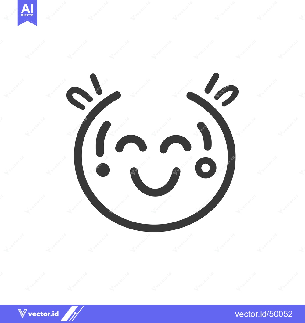 Premium Vector dari A minimalistic happy character with exclamation marks and small detail