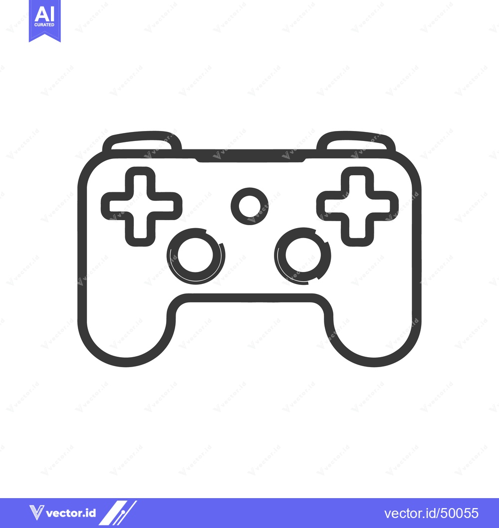 Premium Vector dari A simple outline image of a digital gaming controller