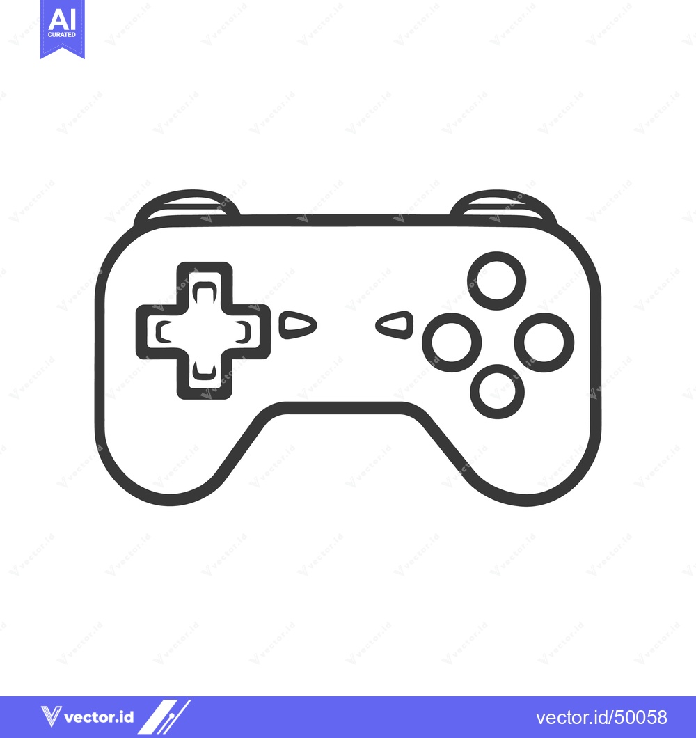 Premium Vector dari A simplified graphic illustration of a video game controller