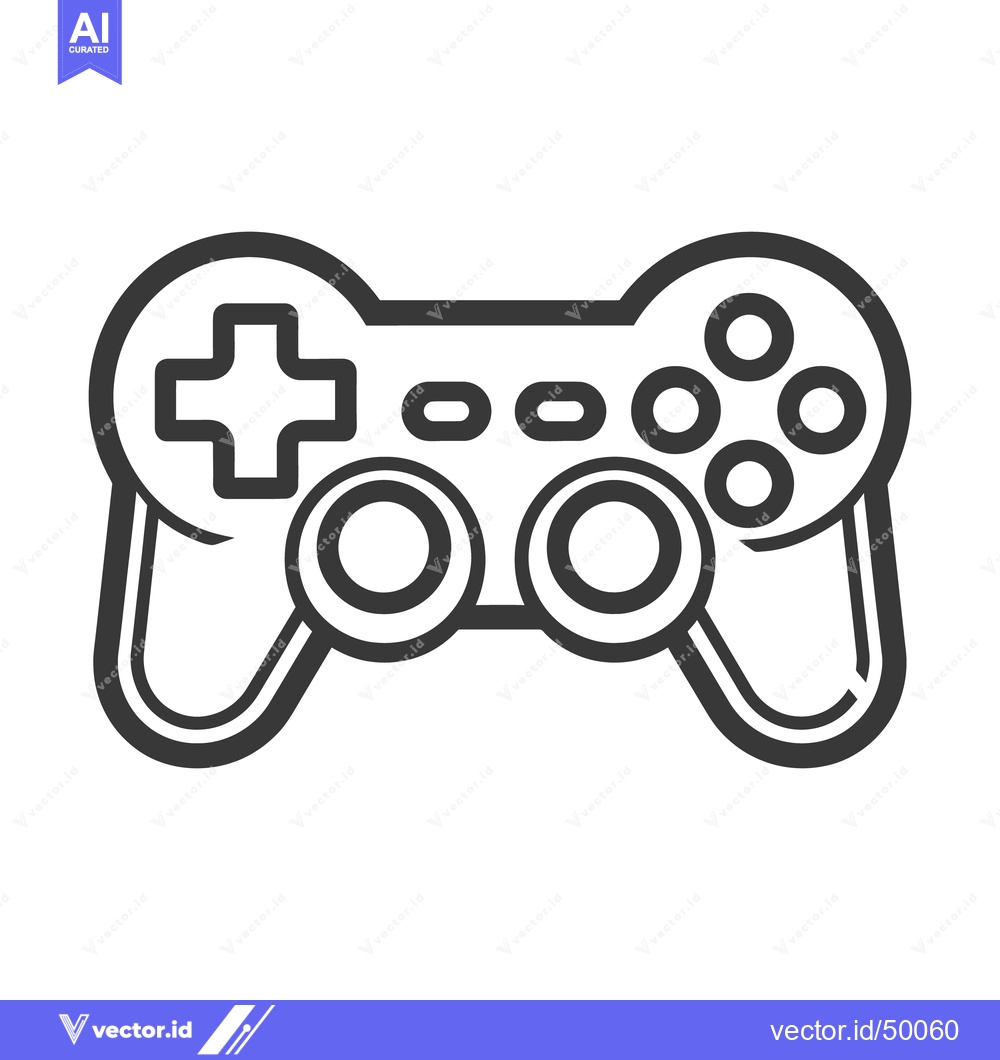 Premium Vector dari A simple outlined illustration of a video game controller