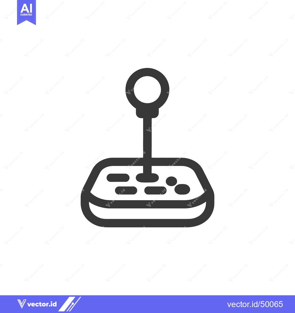 Premium Vector dari Retro Arcade Joystick Icon: Simple Vector Illustration on White Backgr