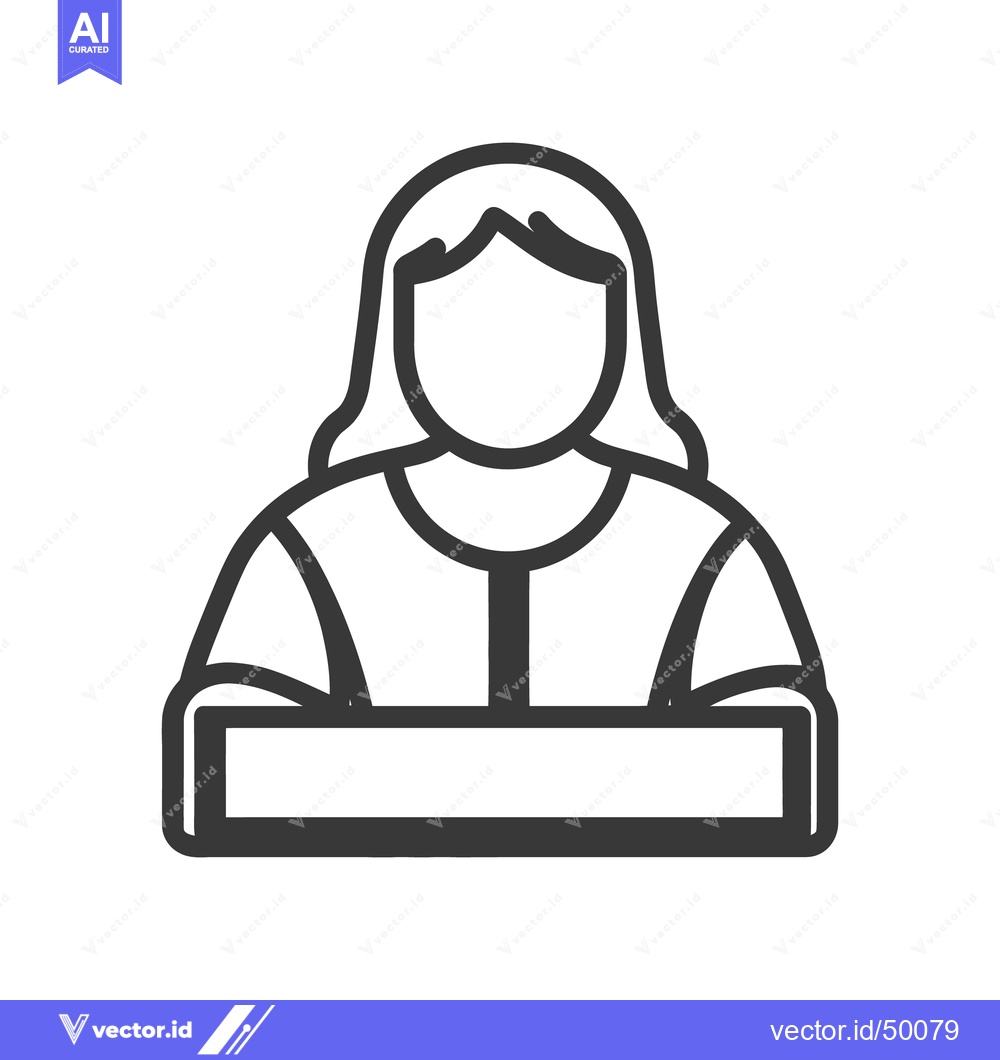 Premium Vector of Simplified Line Drawing Depicting a Female Person Presenting Something