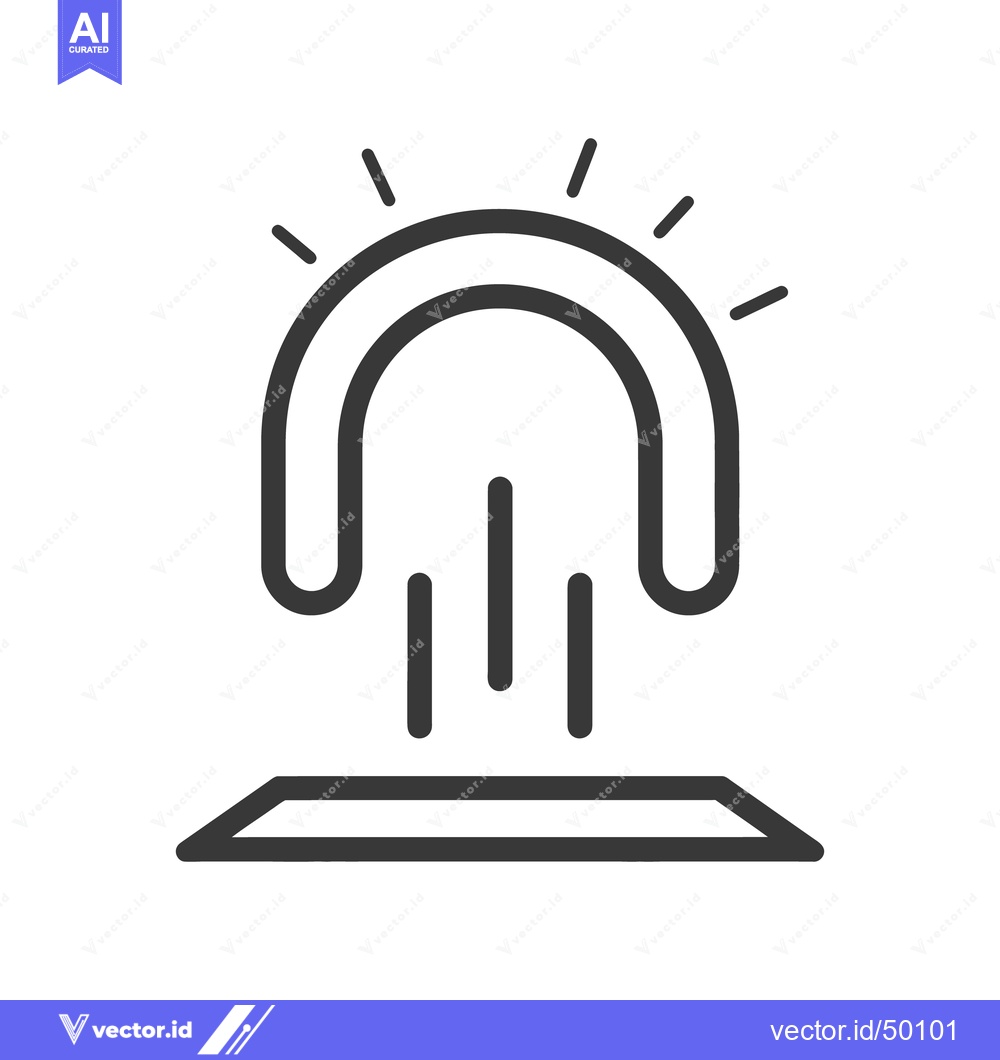 Premium Vector dari A simple magnetic force illustration with a solid black outline design