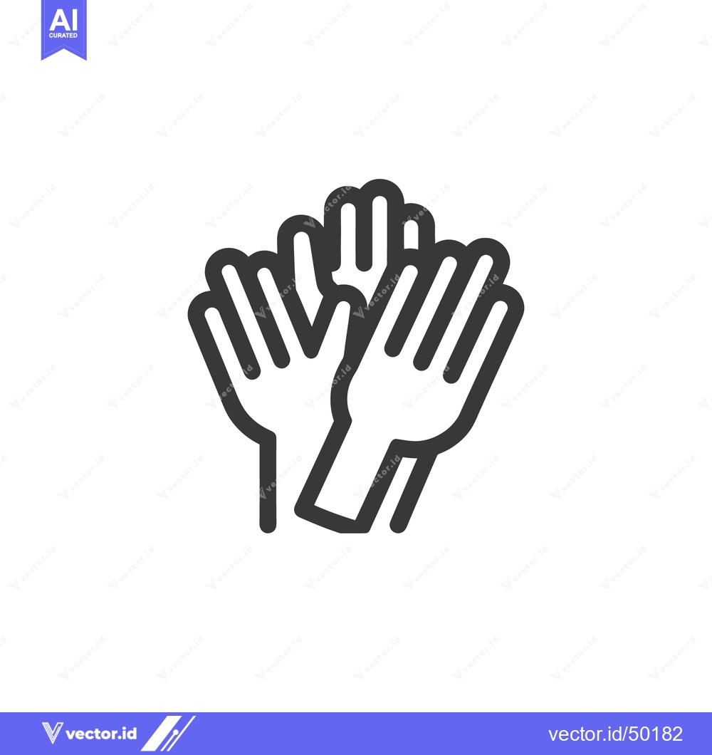Premium Vector dari Raised Hands Vector Icon: Unity, Support, and Celebration Symbol