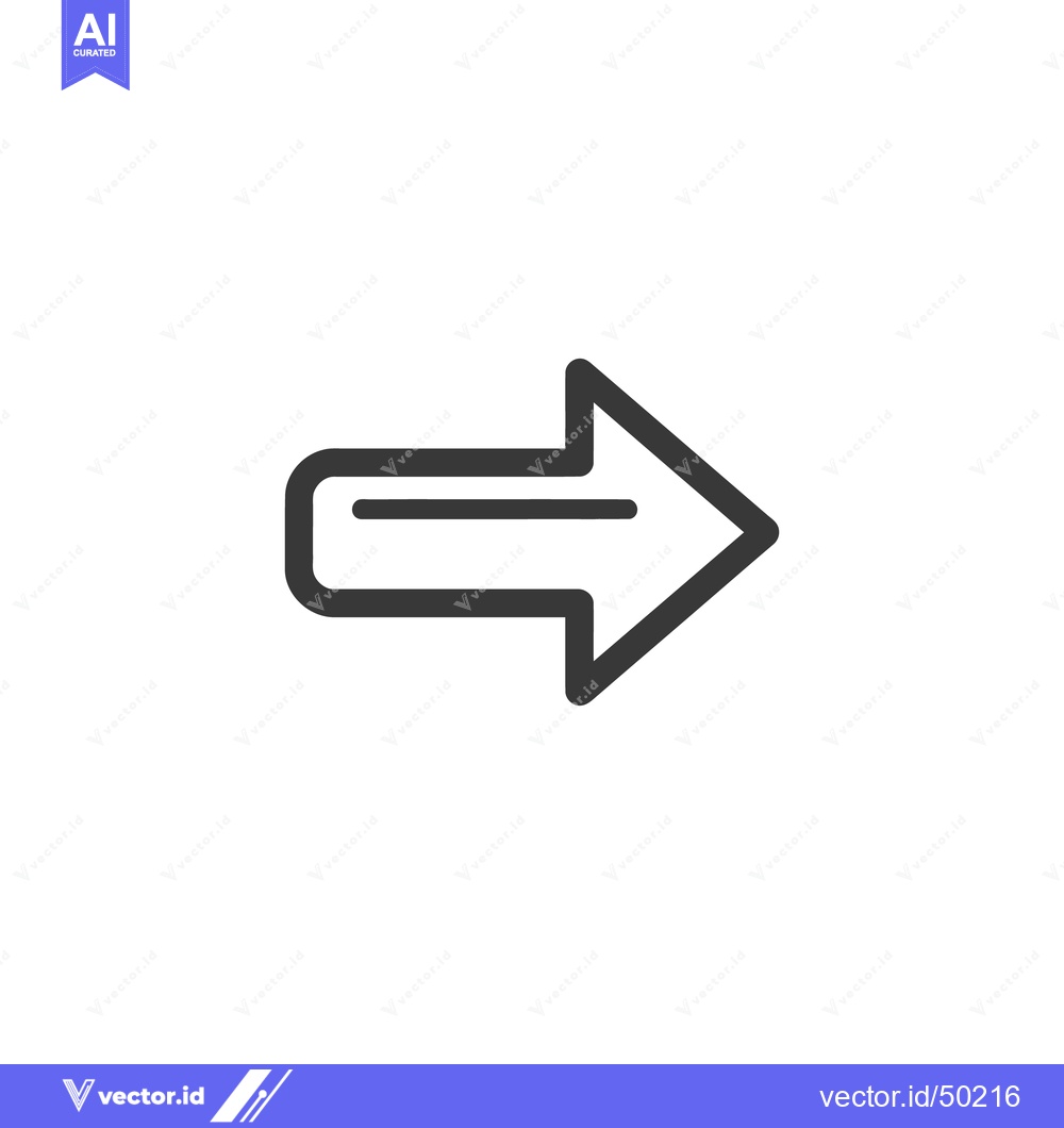 Premium Vector of Bold Arrow Icon: Simple, Modern Design for Navigation and Direction