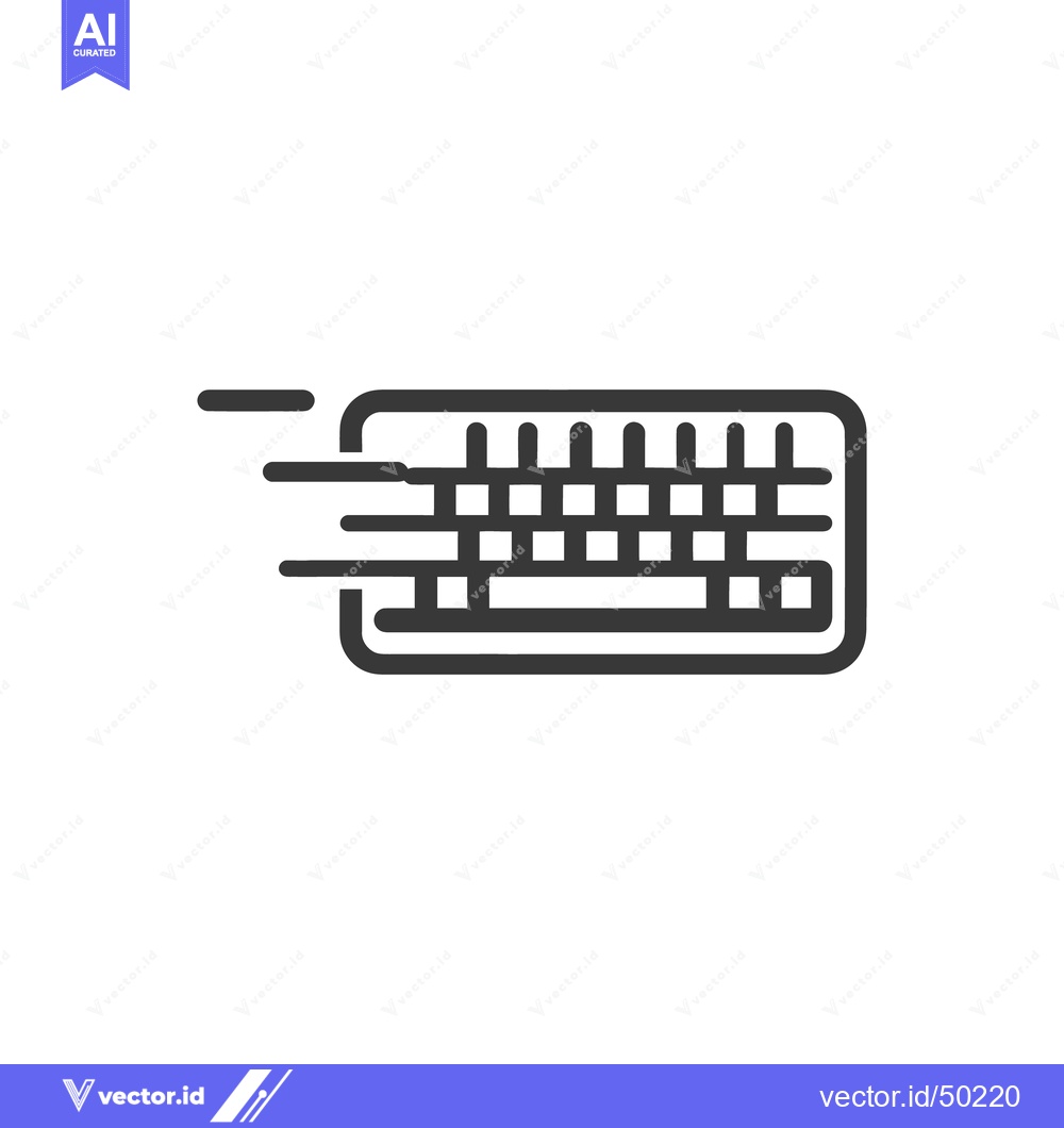 Premium Vector of Fast Keyboard Icon: Streamlined Design for Speed and Efficiency
