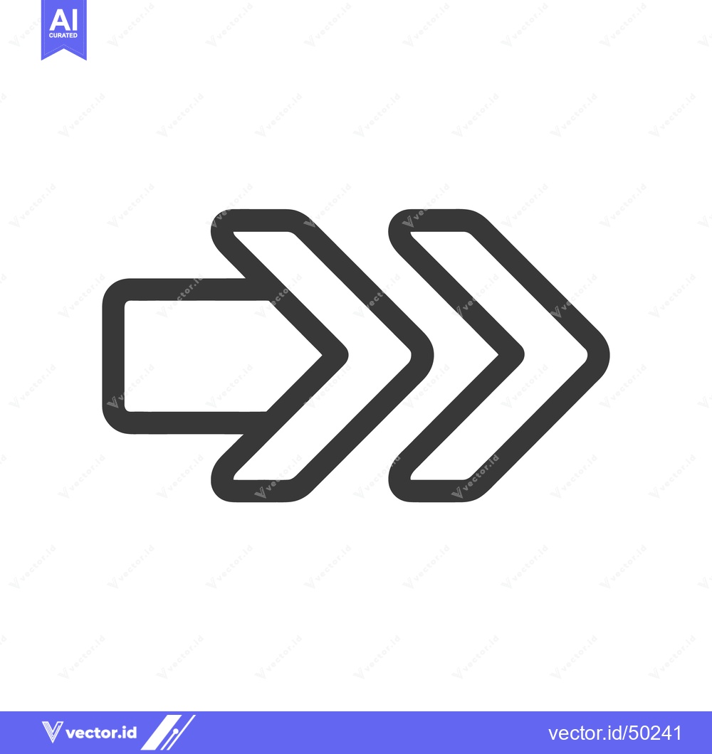 Premium Vector dari Bold Double Arrow Icon: Directional Symbol with Modern Design on White