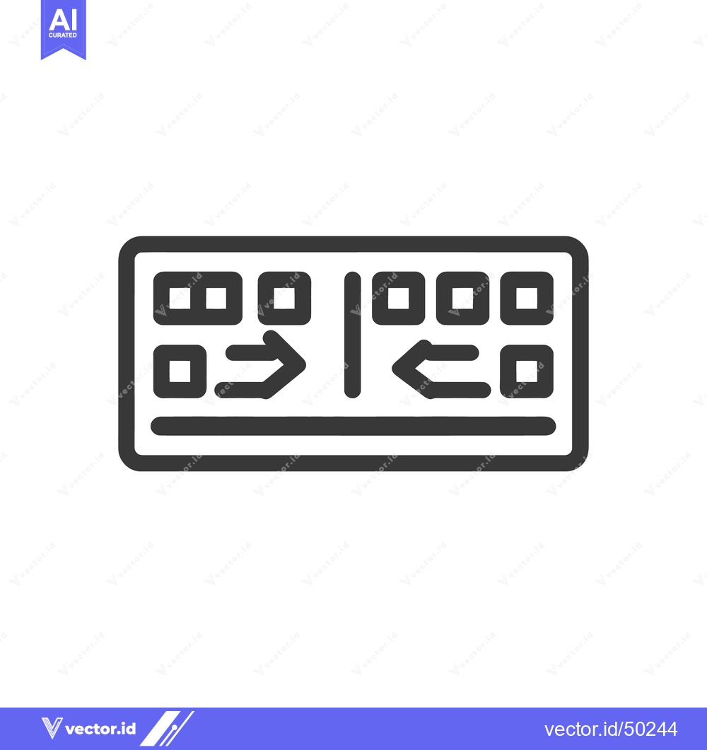 Premium Vector dari Airport Departure Board Icon: Directional Arrows and Flight Informatio