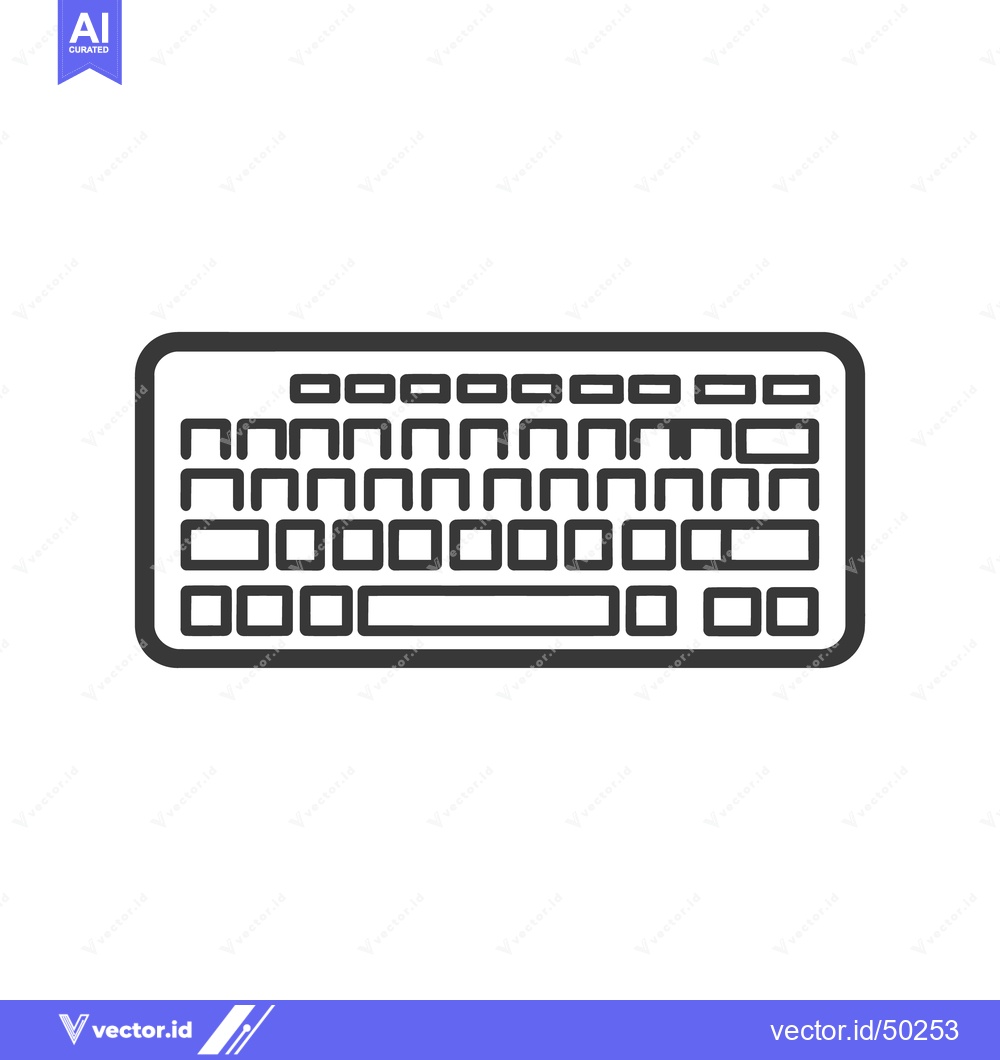 Premium Vector of Minimalist Keyboard Icon: Clean, Modern Design for Technology and Comm