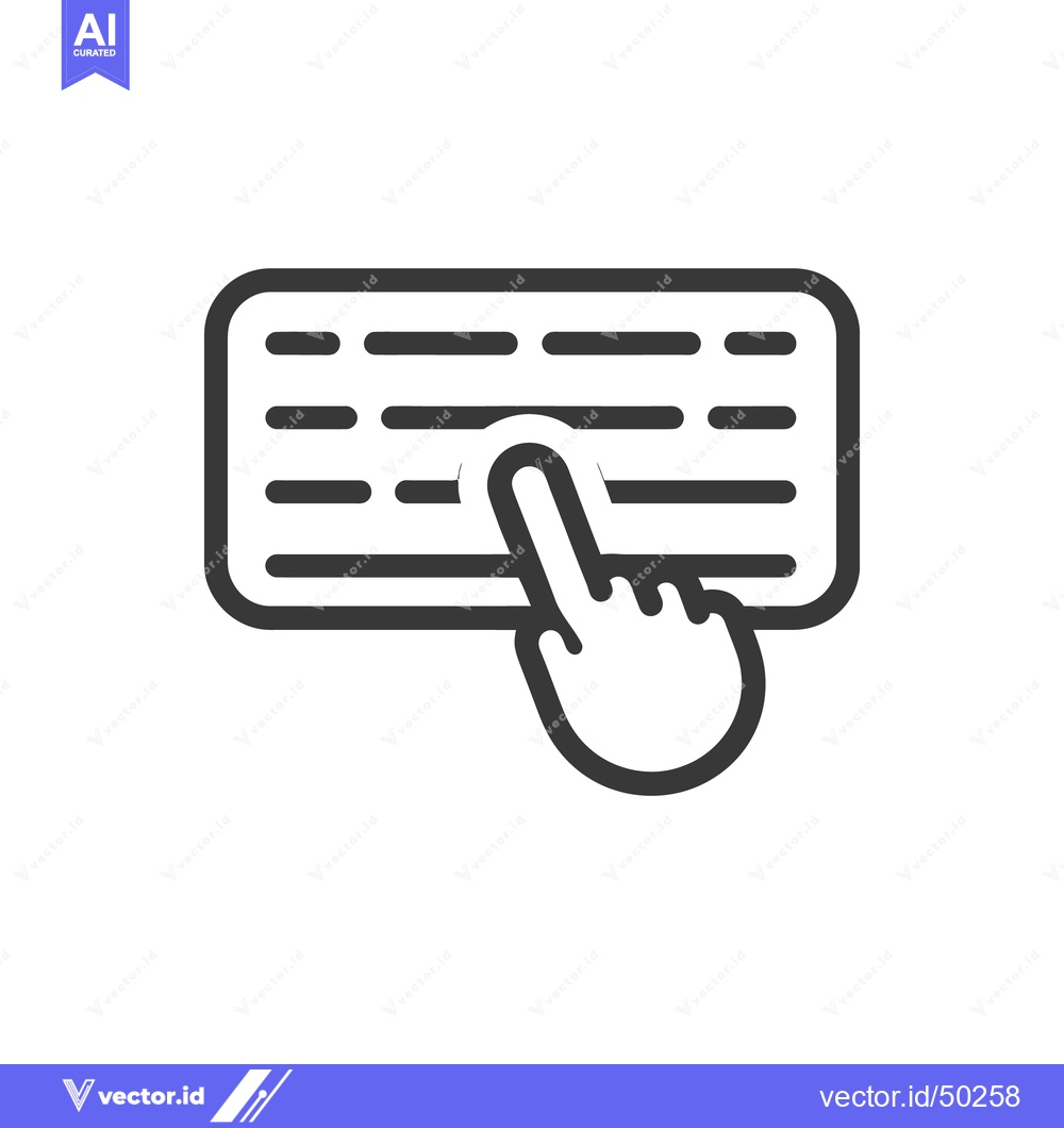 Premium Vector dari Finger Tapping on Digital Interface Icon, Touchscreen Interaction Symb