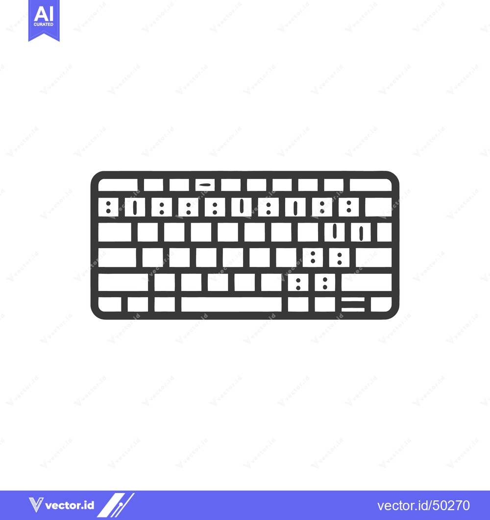 Premium Vector dari An isolated graphic representation depicting a computer keyboard outli