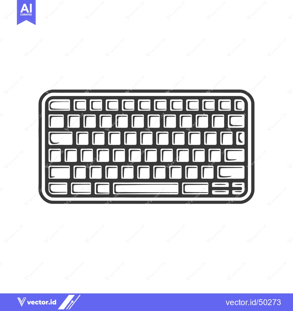 Premium Vector dari A stylized illustration depicting a computer keyboard with keys