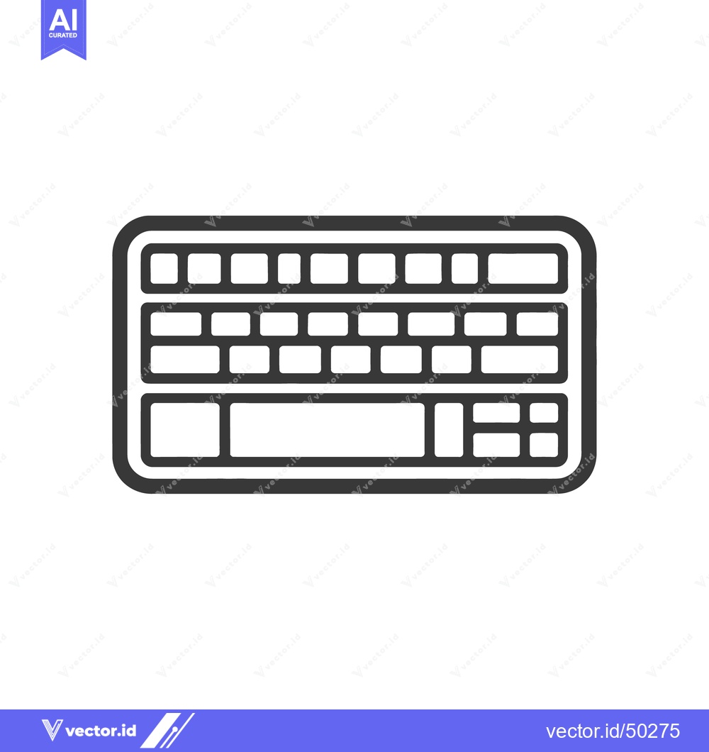 Premium Vector dari A basic black and white outline illustration of a keyboard device