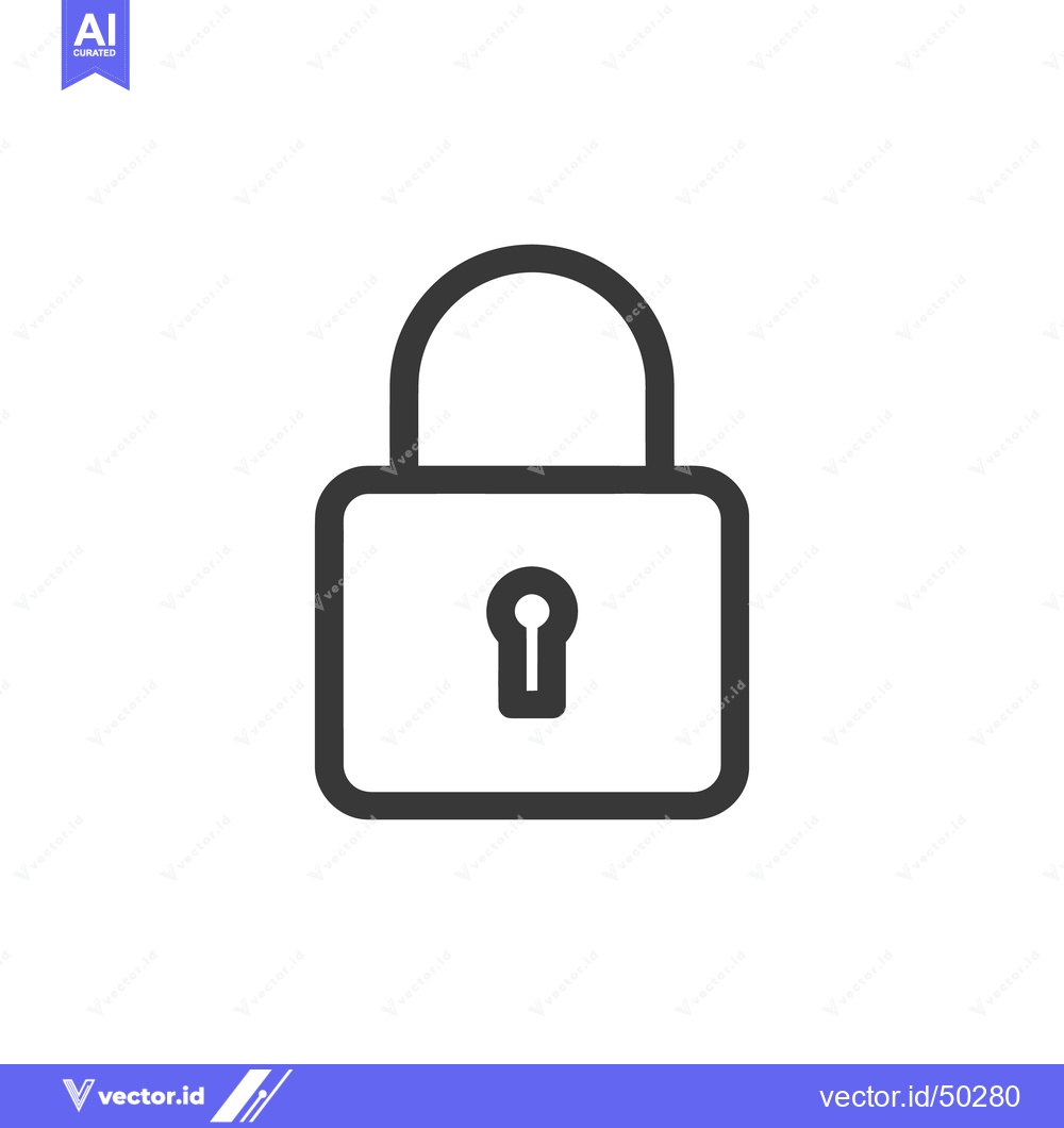 Premium Vector dari Minimalist Lock Icon: Security, Privacy, and Protection Symbol