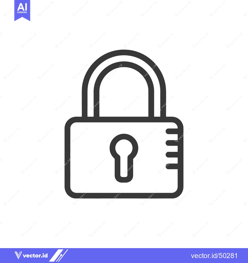 Premium Vector dari Minimalist Padlock Icon: Security, Privacy, and Protection Symbol