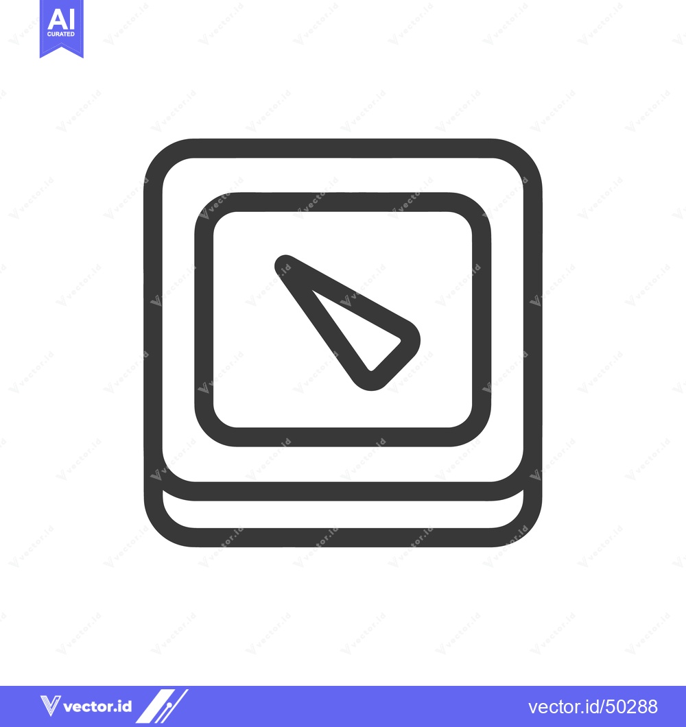 Premium Vector of Minimalist Compass Icon: Navigation Tool in Bold Outline Style