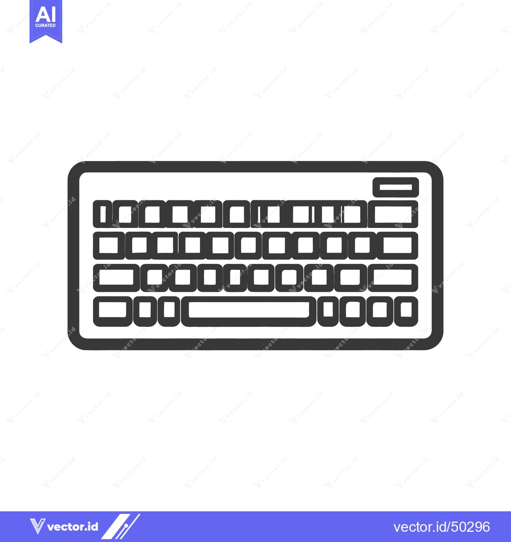 Premium Vector dari Minimalist Keyboard Icon: Clean, Modern, and User-Friendly Design