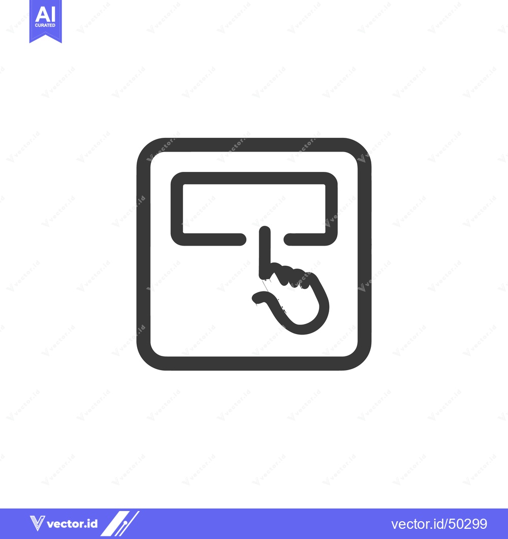 Premium Vector dari Touch Screen Icon: Finger Interacting with Digital Interface, Minimali